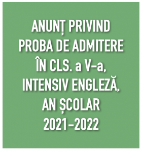 anunt admitere angleza intensiv